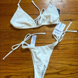 Camille Kostek Collection White Swimsuit